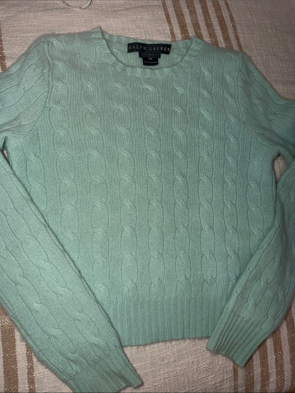 Ralph Lauren Black Label Mint Cashmere Crewneck Sweater Slim cropped